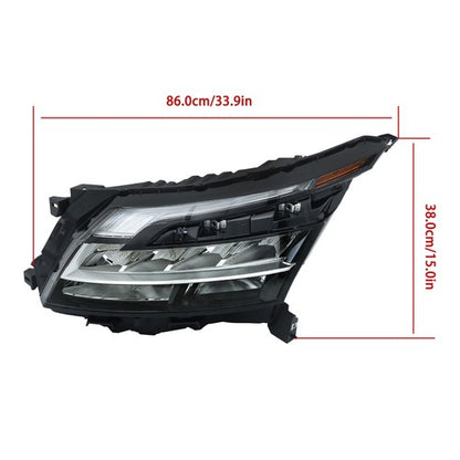 Solid Spare Headlight Turn Signal For Nissan Pathfinder 22-23 Chrome Housing LH LED+Halogen