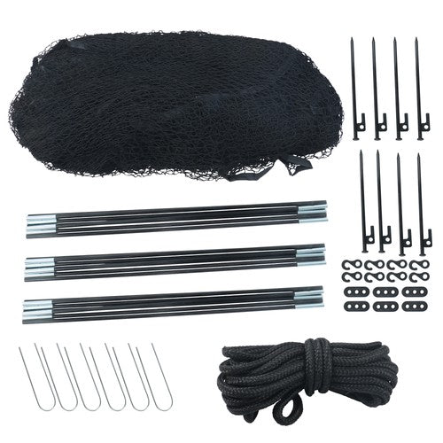 Solid Spare 22x12x8 FT Baseball and Softball Batting Cage Net and Frame Softball Hitting Net