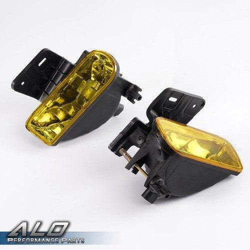 Solid Spare Fit For 2001-2006 GMC Yukon Fog Lights Bumper Yellow Lens Replacement Lamp 1Pair