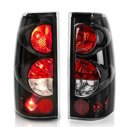 Solid Spare Tail Lights Clear Lens For Chevy Silverado 1500 2500 3500 99-06 GMC Sierra 99-03
