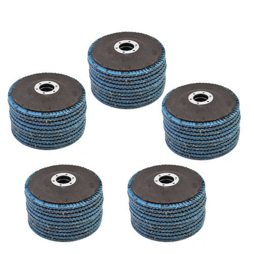 Solid Spare T29 50Pack 4-1/2" X 7/8" 40 Grit Premium Zirconia Flap Disc Sanding Grinding