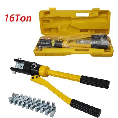 Solid Spare 16 Mt Hydraulic Wire Crimper Crimping Tool Battery Cable Lug Terminal 11 Dies US