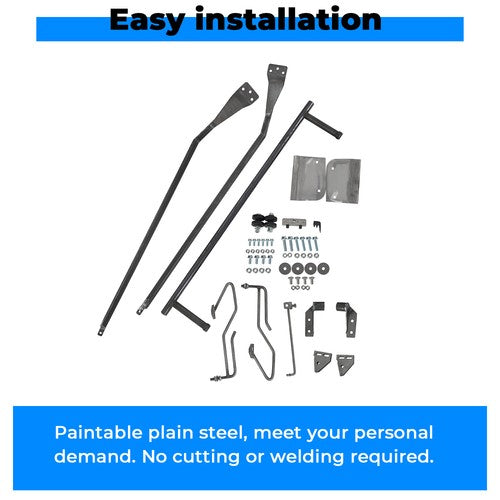 Solid Spare For 1953-1956 Ford F100 F-100 Hood flip Tilt Combo Kit Stainless Steel Rubber