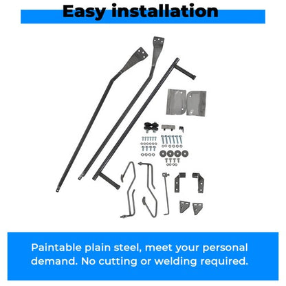 Solid Spare For 1953-1956 Ford F100 F-100 Hood flip Tilt Combo Kit Stainless Steel Rubber