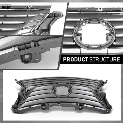 Solid Spare Fit For 2016-2019 Lexus RX350 RX350L RX450H Base Sport Front Bumper Grille Grill