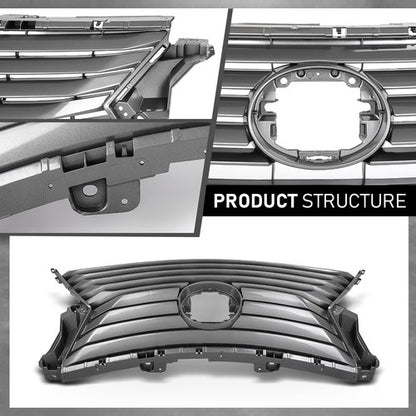 Solid Spare Fit For 2016-2019 Lexus RX350 RX350L RX450H Base Sport Front Bumper Grille Grill