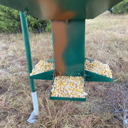 Solid Spare Steel 450lb Gravity Feeder Zinc-Plated For Deer Turkey Big Wild Game Hunting