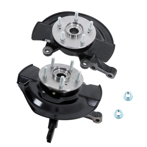 Solid Spare 2Pcs Front Steering Knuckle & Wheel Hub Bearing Assembly For Honda CR-V 2007-09
