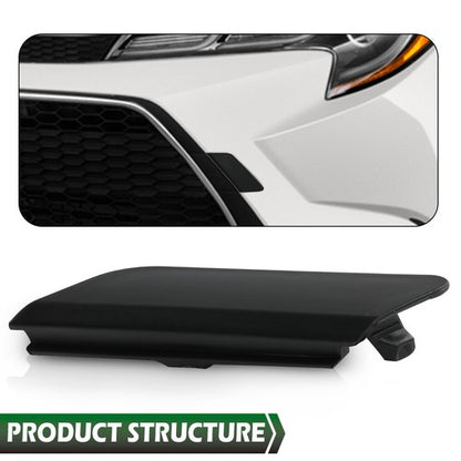 Solid Spare Front Bumper Tow Eye Hook Cover Cap 5212812320 For 2020-22 Toyota Corolla LE XLE