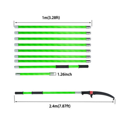 Solid Spare 30 Feet Manual Branches Pruning Saw Trimmer For Garden Tools Tree Pole Pruner