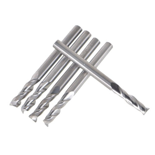 Solid Spare 5 Pack 1/8" Diameter 2 Flute 1/2" LOC 1-1/2" Overall Length Carbide End Mill