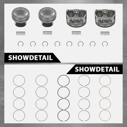 Solid Spare Fit For 11-19 Hyundai Sonata Kia Sorento Optima 2.4L Engine Pistons w/ Rings Kit