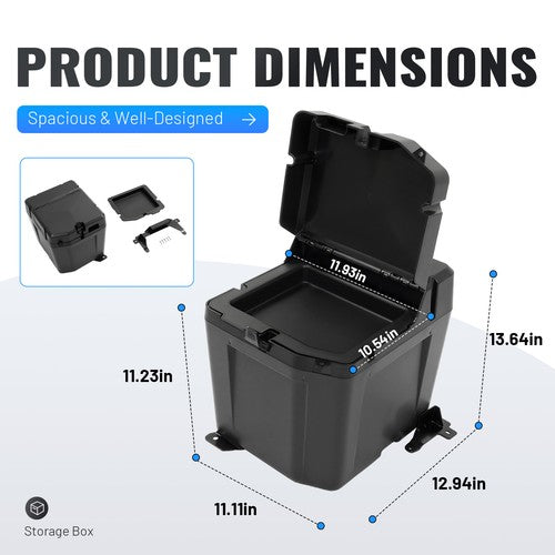 Solid Spare Under Seat Storage Box Double-decker For 2018-23 Polaris Ranger XP 1000 #2882910
