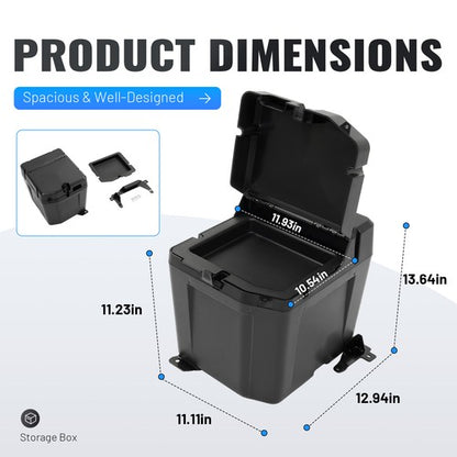 Solid Spare Under Seat Storage Box Double-decker For 2018-23 Polaris Ranger XP 1000 #2882910