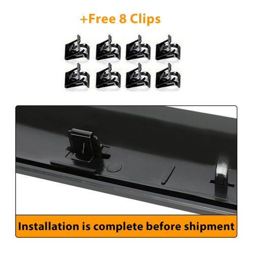 Solid Spare Black Front Hood Molding Trim Moulding For 07-13 GMC Sierra 1500 2500HD 3500 HD