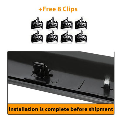 Solid Spare Black Front Hood Molding Trim Moulding For 07-13 GMC Sierra 1500 2500HD 3500 HD