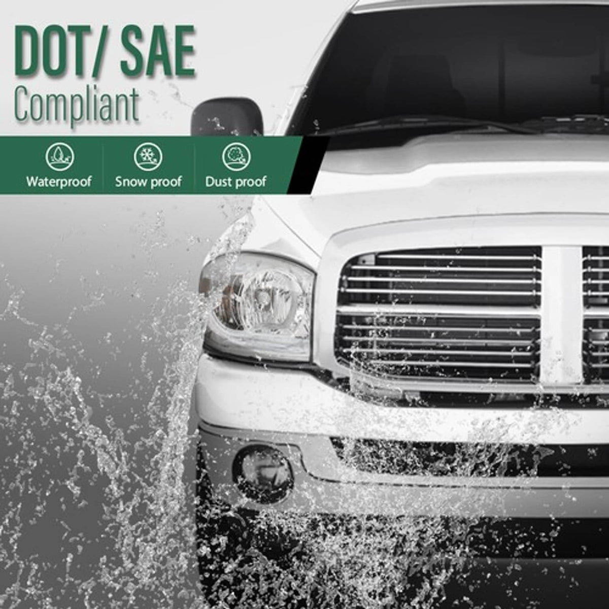 Solid Spare Fit For 06-09 Dodge Ram 1500 2500 3500 Clear/Chrome LED DRL Headlights Headlamps