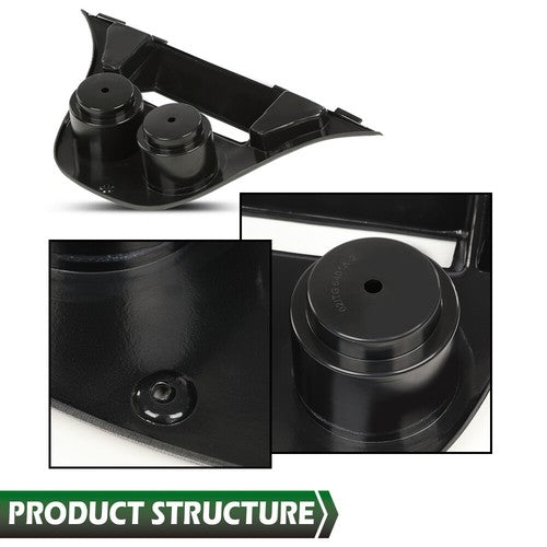 Solid Spare Fit For Yamaha Drive Dash Mounted Cup Holder Radio Adapter Black