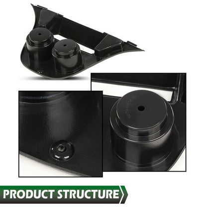 Solid Spare Fit For Yamaha Drive Dash Mounted Cup Holder Radio Adapter Black
