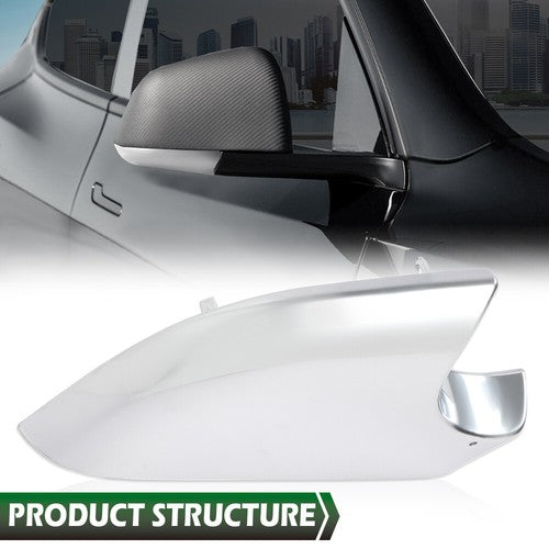 Solid Spare Fit For 2017-2022 Tesla Model 3 Right Side Door Mirror Cover Lower Holder Silver