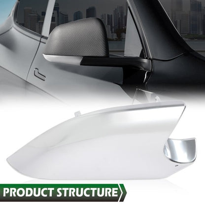 Solid Spare Fit For 2017-2022 Tesla Model 3 Right Side Door Mirror Cover Lower Holder Silver