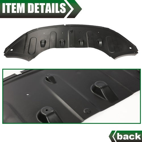 Solid Spare Fit For 2015-2017 Hyundai Sonata Front Engine Splash Shield Under Cover Black