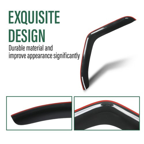 Solid Spare Fit For 2007-2017 Freightliner Cascadia Window Visors Deflector Rain Guards