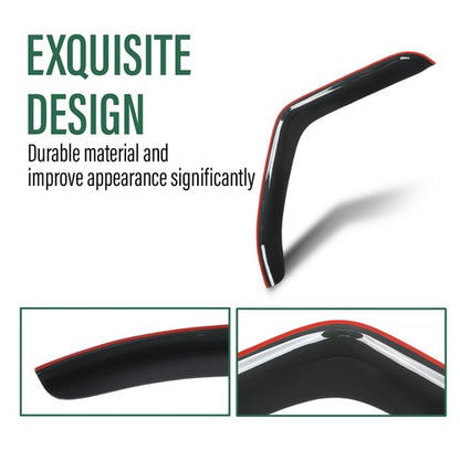 Solid Spare Fit For 2007-2017 Freightliner Cascadia Window Visors Deflector Rain Guards