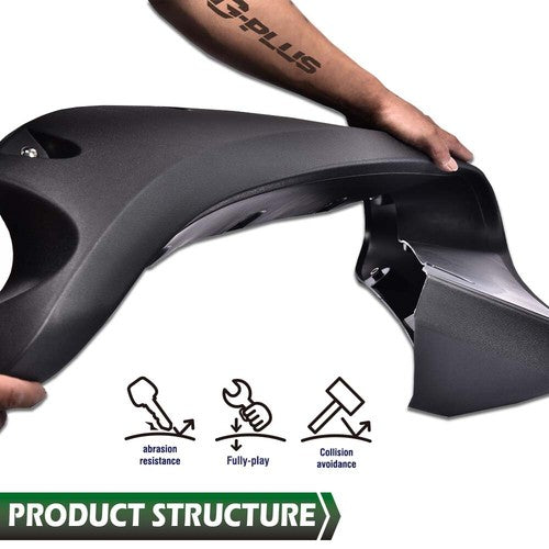 Solid Spare Fit For 07-13 GMC Sierra 1500 Offroad Pocket Rivet Style Wheel Fender Flares 4pc