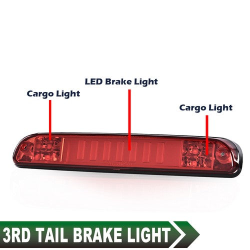Solid Spare LED Third 3rd Brake Light Fit For 93-11 Ford Ranger 99-16 F-250 F-550 Super Duty