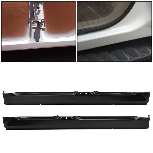 Left & Right Rocker Panel Steel For Dodge Ram Quad Cab 1500 2500 3500 2002-2008