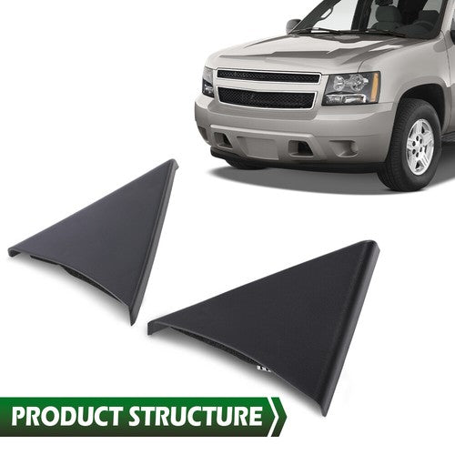 Solid Spare 2pcs Front Door Upper Trim Panel Left+Right Fit For Chevy Silverado GMC Sierra