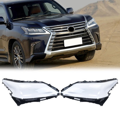 Clear Left & Right Replacement Headlight Lens Covers For Lexus LX570 2016-2019