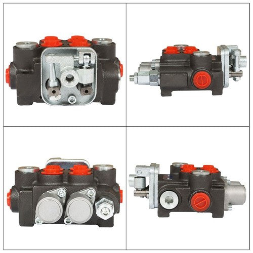 Solid Spare 2 Spool 11GPM Hydraulic Control Valve Double Acting 3600 PSI BSPP Port US