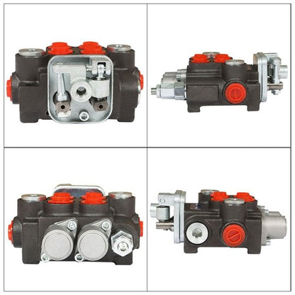 Solid Spare 2 Spool 11GPM Hydraulic Control Valve Double Acting 3600 PSI BSPP Port US
