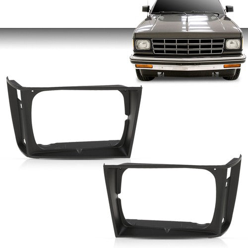 Solid Spare 2Pcs Fit For 1982-1990 Chevrolet S10 Blazer GMC S15 Jimmy Headlight Trim Bezel