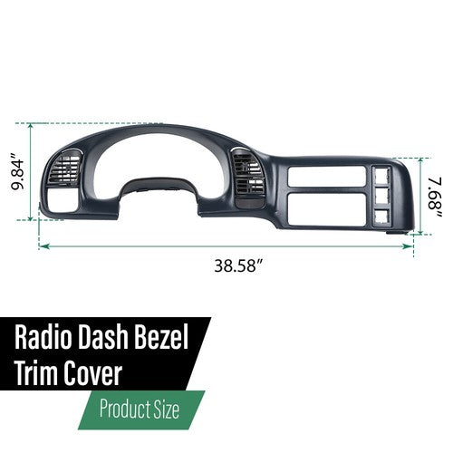 Solid Spare Fit For 95-05 Chevy Astro GMC Safari Cluster Bezel Dash Radio Trim Panel Blue