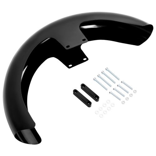 Solid Spare Vivid Black 21" Wrap Front Fender For Harley Touring Street Road Glide 1997-2013