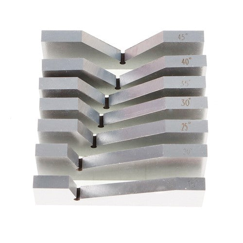 Solid Spare 17 Pcs Hardened Steel Precision Angle Block 1/4 to 45 Degree Set W/Case