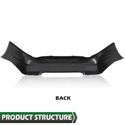 Solid Spare Fit For 2008-2012 Honda Accord 6-Cylinder Dual Exhaust Rear Bumper Cover Black