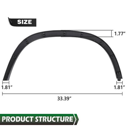 Solid Spare Front Fender Wheel Arch Molding Trim Left Driver Side Fit For 17-22 Chevy Trax