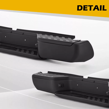 Black Steel Rear Step Bumper For 2005-2020 2021 Nissan Frontier w/o Sensor Holes