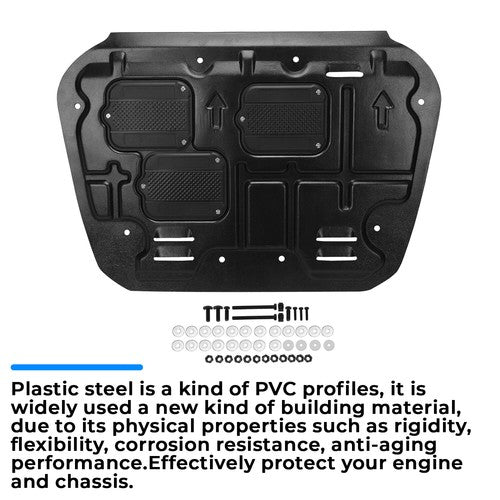 Solid Spare For Honda Civic 2016-2021 Front Skid Plate Under Car Engine Splash Shield Guard