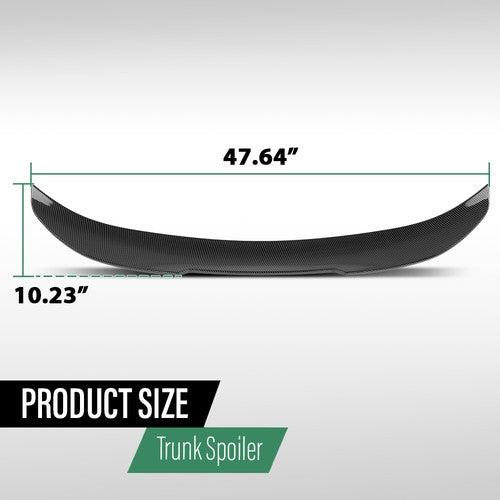 Solid Spare Fit For 06-11 BMW E90 3 Series 328i 335i Carbon Look PSM Style Rear Spoiler Wing