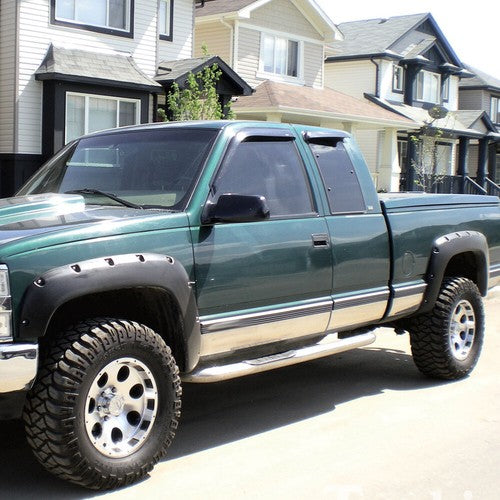 Solid Spare Fender Flares Pocket Rivet Style Fit For 2007-2013 Silverado 1500 2500HD/3500HD