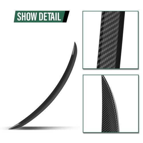 Solid Spare Rear Trunk Spoiler Wing MP Style Carbon Look Fit For 05-11 BMW E90 3-Series M3