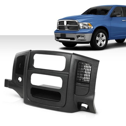 Solid Spare Fit For 2002-2005 Dodge Ram Black Dash Bezel Radio Surround Trim w/ Storage