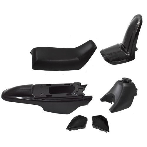 Solid Spare Plastic Fender Body Seat Gas Tank Kit for Yamaha PW50 PY50 Black