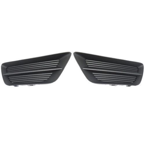 Solid Spare For Honda Accord Sedan 13-15 Pair Bumper Plastic Black Housing Fog Light Covers