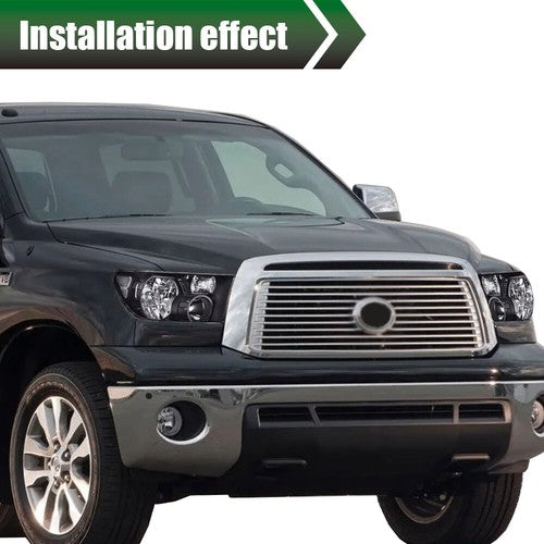 Solid Spare Clear Black Headlights Headlamps Pair Fit For 07-13 Toyota Tundra 08-17 Sequoia